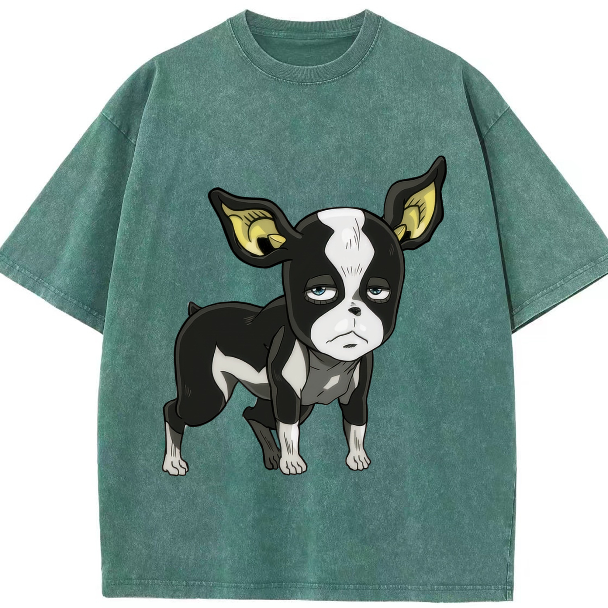 （画像用） ジョジョの奇妙な冒険 イギー JoJo's Bizarre Adventure Iggy 綿100% ヴィンテージ風 半袖Tシャツ（フロントプリント）